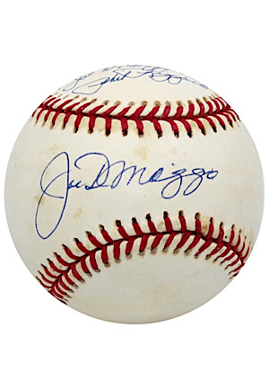 Joe DiMaggio & Phil Rizzuto Dual-Signed & Inscribed "Only Man To Pinch Hit For Joe DiMaggio" Baseball