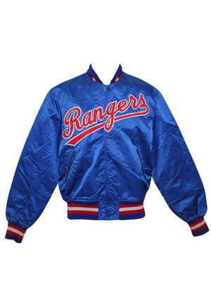1990 Nolan Ryan Texas Rangers "300th Win" Player-Worn Jacket (Photo-Matched To July 31, 1990 • Ryan Ks 8 In 300th Career Victory)