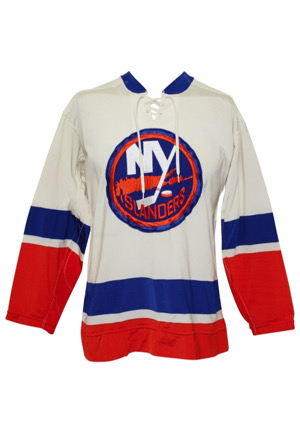 1972-73 Brian "Spinner" Spencer New York Islanders Inaugural Season Game-Used Durene Jersey (Very Rare)