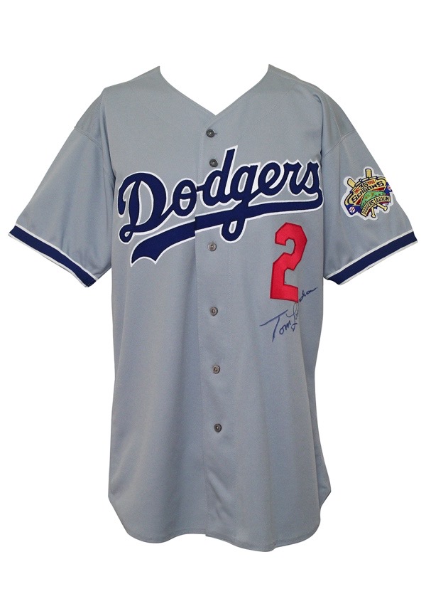 Lot Detail - 1996 Tommy Lasorda Los Angeles Dodgers Manager-Worn &  Autographed Home Jersey (Final Season As Manager)