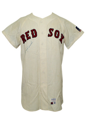1969 Carl Yastrzemski Boston Red Sox Game-Used & Dual-Autographed Home Jersey (Full JSA)
