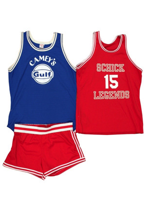 1980s Tom Gola Schick Legends Game-Used Uniform & Carneys Gulf Basketball Uniform & Jersey (3)(Family LOAs)