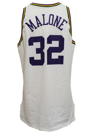 1994-95 Karl Malone Utah Jazz Game-Used Home Jersey