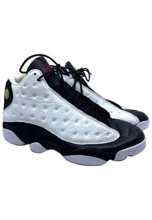 1997-98 Michael Jordan Chicago Bulls Game-Used Air Jordan XIII Shoes (Championship & MVP Season)