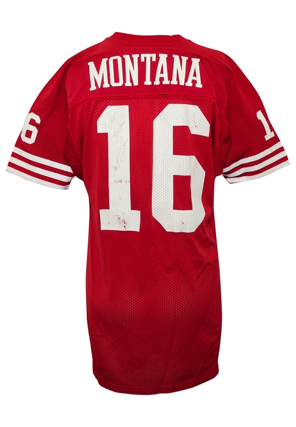 Lot Detail - 1989 Joe Montana San Francisco 49ers Game-Used & Autographed  Home Jersey (Matched To 11/27 3 TD Performance • Shipping Slip From  Equipment Manager • MEARS A10 • Full JSA)