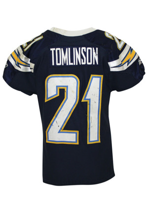 2009 LaDainian Tomlinson San Diego Chargers Game-Used Home Jersey (Matched To 11/15 2 TD Performance • Chargers LOA)