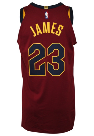 2017-18 LeBron James Cleveland Cavaliers Game-Used Jersey & Nike Pro Combat PE Compression Shirt (2)