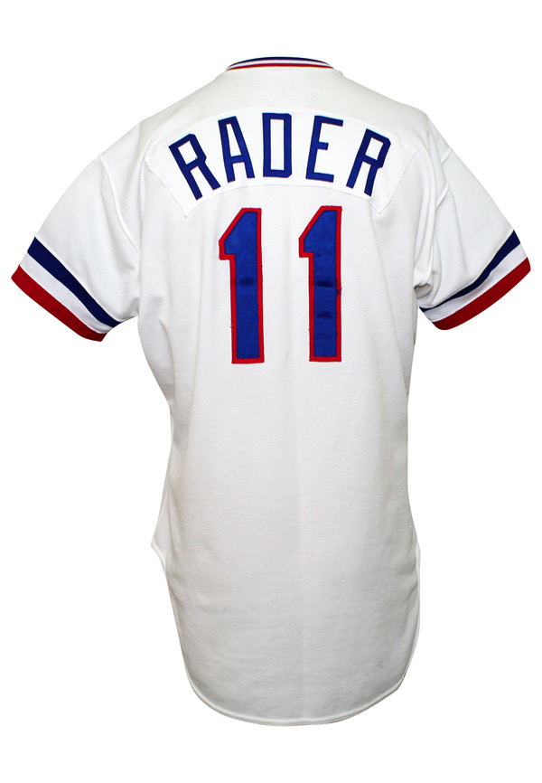 Lot Detail - 1983 Doug Rader Texas Rangers Manager-Worn Home Jersey  (Photo-Matched & Graded 10)