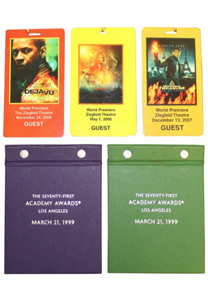 1999 Academy Awards Los Angeles Voting Booklets & Various World Premiere Guest Passes (6)