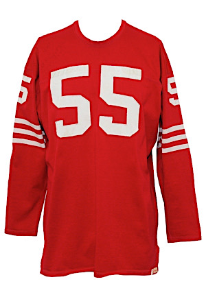 1958-59 Matt Hazeltine San Francisco 49ers Game-Used & Autographed Home Jersey (Repair • Graded 10 • Sourced From Hazeltine)