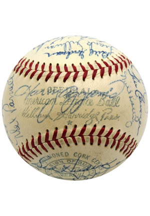 1954 Boston Red Sox Team-Signed OAL Baseball With Williams & Agganis (Full PSA/DNA)