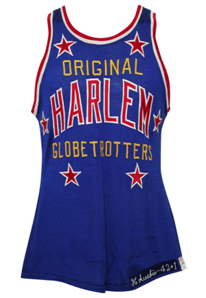 1960s Geese Ausbie Harlem Globetrotters Game-Used Durene Jersey