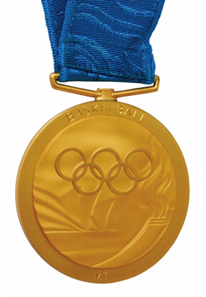 2000 Sydney Olympics Mens USA Basketball Gold Medal Presented to Vin Baker (Baker LOA • Basketball HOF LOA)
