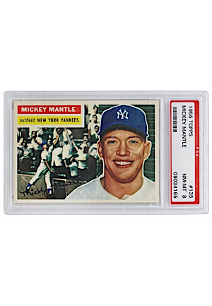 1956 Topps Mickey Mantle #135 (PSA NM-MT 8)