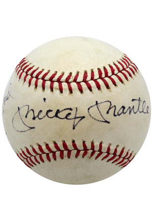 Mickey Mantle, Roger Maris & Whitey Ford Multi-Signed Baseball (Full PSA/DNA & JSA)