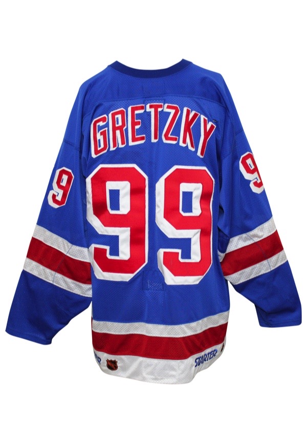 1996-97 Wayne Gretzky New York Rangers Game Worn Jersey - Video Provenance