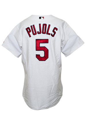 2001 Albert Pujols St. Louis Cardinals Rookie Game-Used Home Jersey (RoY Season)