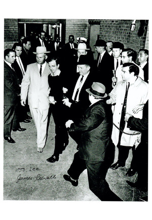 Jim Leavelle Autographed & Inscribed B&W Photo Escorting Lee Harvey Oswald