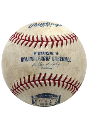 2008 Alex Rodriguez New York Yankees Last Yankee Stadium Home Run Game-Used Baseball (Notarized LOA)