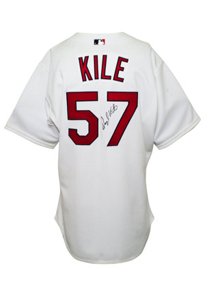 2000 Darryl Kile St. Louis Cardinals Game-Used & Autographed Home Jersey