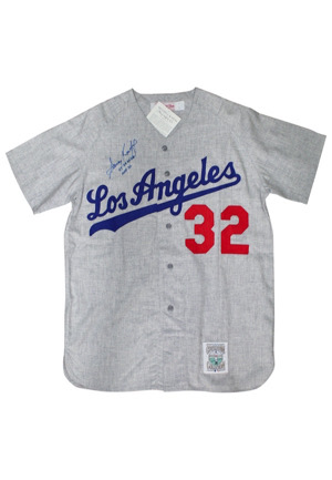 Sandy Koufax Los Angeles Dodgers Autographed & Inscribed Mitchell & Ness Road Jersey