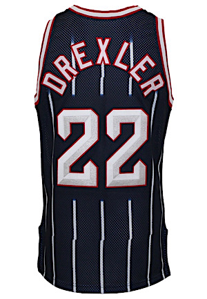 1996-97 Clyde Drexler Houston Rockets Game-Used Jersey (Equipment Manager Family LOA)