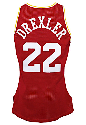 1994-95 Clyde Drexler Houston Rockets Game-Used Jersey (Equipment Manager Family LOA)