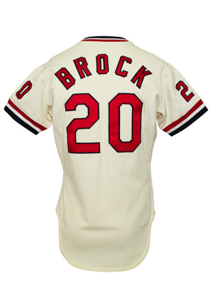1979 Lou Brock St. Louis Cardinals Game-Used Home Jersey (Final Season)