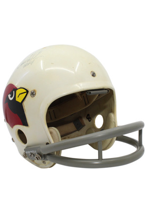 1960s Larry Wilson St. Louis Cardinals Game-Used & Autographed Helmet