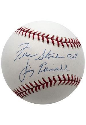 Jimmy Piersall Single-Signed & Inscribed OML Baseball