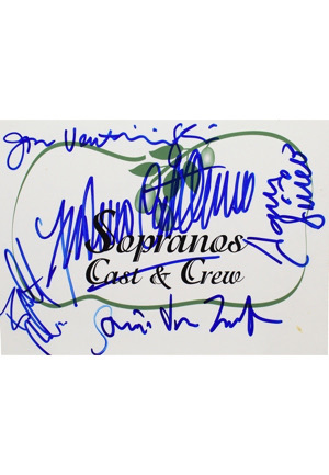 "The Sopranos" Cast & Crew Multi-Signed Card