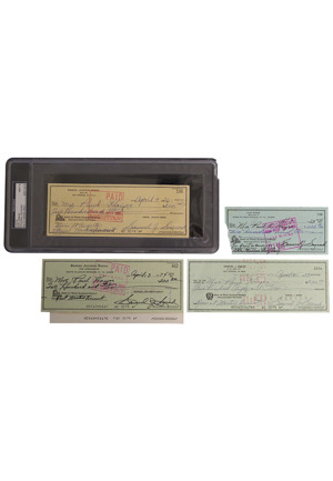 Sam Snead Autographed Personal Checks To His Housing Landlord From The Masters (4)