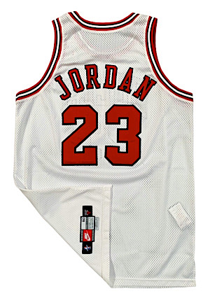 1997-98 Michael Jordan Chicago Bulls Game-Used Home Jersey (Photo-Matched • Bulls LOA • MeiGray LOA • Championship & MVP Season)