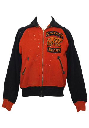 1934 Bernie Masterson Chicago Bears Rookie Era Player-Worn Jacket (Family LOA • Only Known Extant)