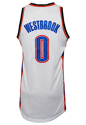 2012-13 Russell Westbrook Oklahoma City Thunder Game-Used Home Jersey (Photo-Matched • NBA LOA)