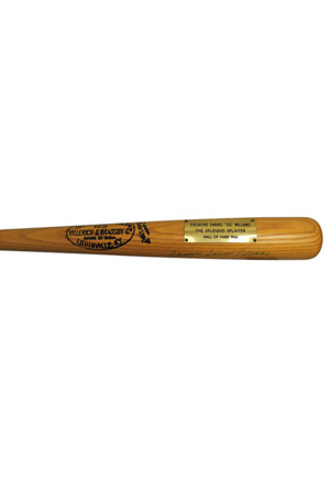 Ted Williams Boston Red Sox Autographed Commemorative Bat (Full Name Signature)