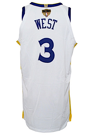 2018 David West Golden State Warriors NBA Finals Game-Used Home Jersey (NBA LOA • Championship Season)