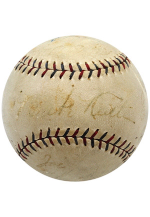 1927 New York Yankees "Murderers Row" Team-Signed OAL Baseball Featuring Ruth & Gehrig (Championship Season)