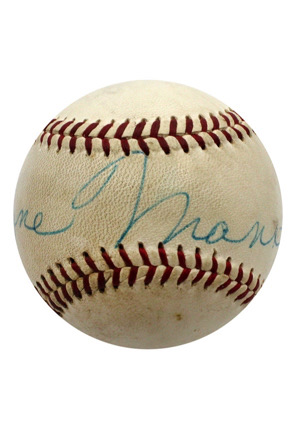 Jayne Mansfield Single-Signed Baseball (Vintage Photo Documentation • Player LOA • Very Rare • Full JSA)