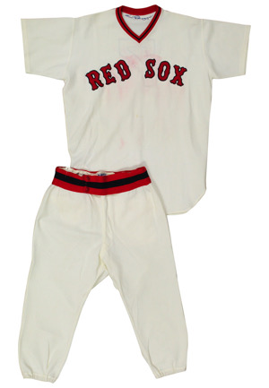 1974 Dom DiMaggio Boston Red Sox Coaches-Worn & Autographed Home Uniform (2)