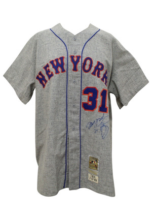 1999 Mike Piazza New York Mets Game-Used & Autographed TBTC Jersey (Full JSA • Inscribed "GU")