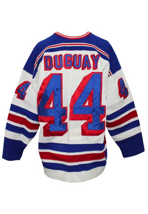 Circa 1987 Ron Duguay New York Rangers Game-Used Jersey