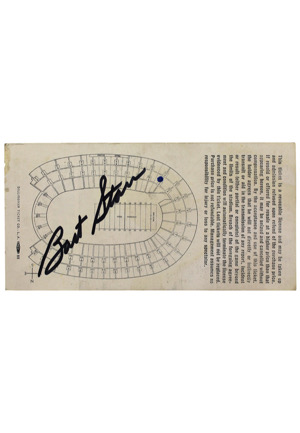 1967 Super Bowl I Ticket Stub Autographed By SB MVP Bart Starr