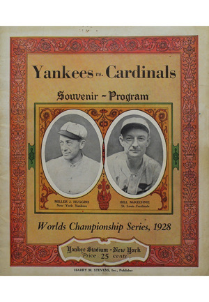 1928 World Series Program & Game 2 Ticket Stub (2)(Gehrigs First WS Home Run)