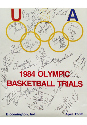 1984 Olympic Basketball Team-Signed Program With Pre-Rookie Jordan (Sourced From Teammate • Full JSA)