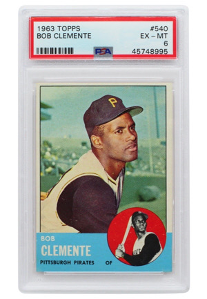 1963 Topps Bob Clemente #540 (PSA EX-MT 6)