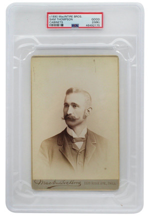 "Big" Sam Thompson 1890 MacIntire Bros Cabinet Card From Hardy Richardsons Personal Archives (PSA/DNA • Estate LOA)