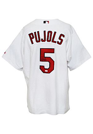 2004 Albert Pujols St. Louis Cardinals Game-Used & Autographed Home Jersey (Full JSA LOA)