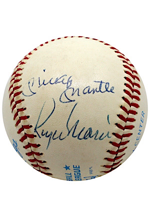 Mickey Mantle & Roger Maris Dual-Signed OAL Baseball (Rare Same Panel Signatures • Full JSA)