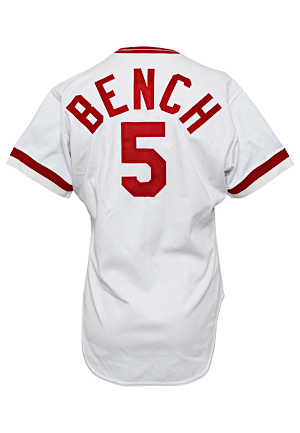 1982 Johnny Bench Cincinnati Reds Game-Used Home Jersey